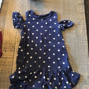 Navy cold shoulder cotton on dress